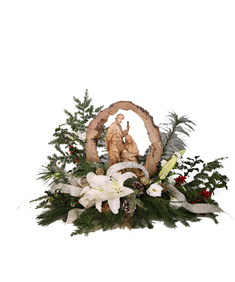 Nativity Scene Centerpiece Flowers - Neubauer's Flowers